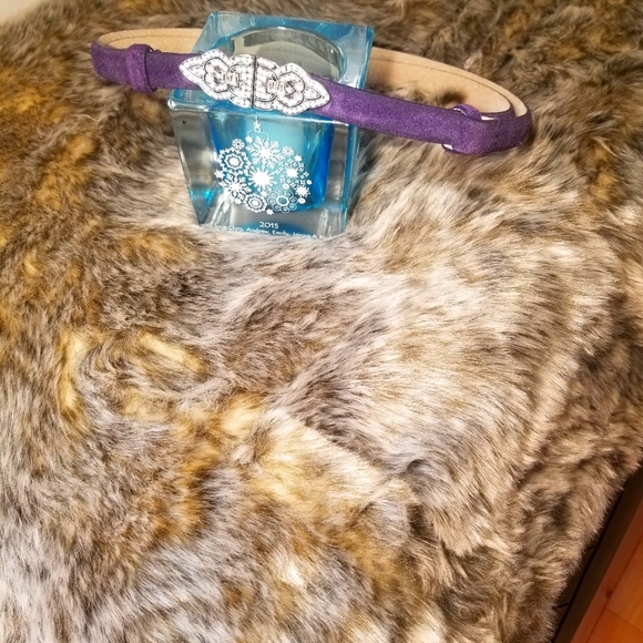 Ralph Lauren Purple Suede FULLY adjustable belt - Picture 1 of 8
